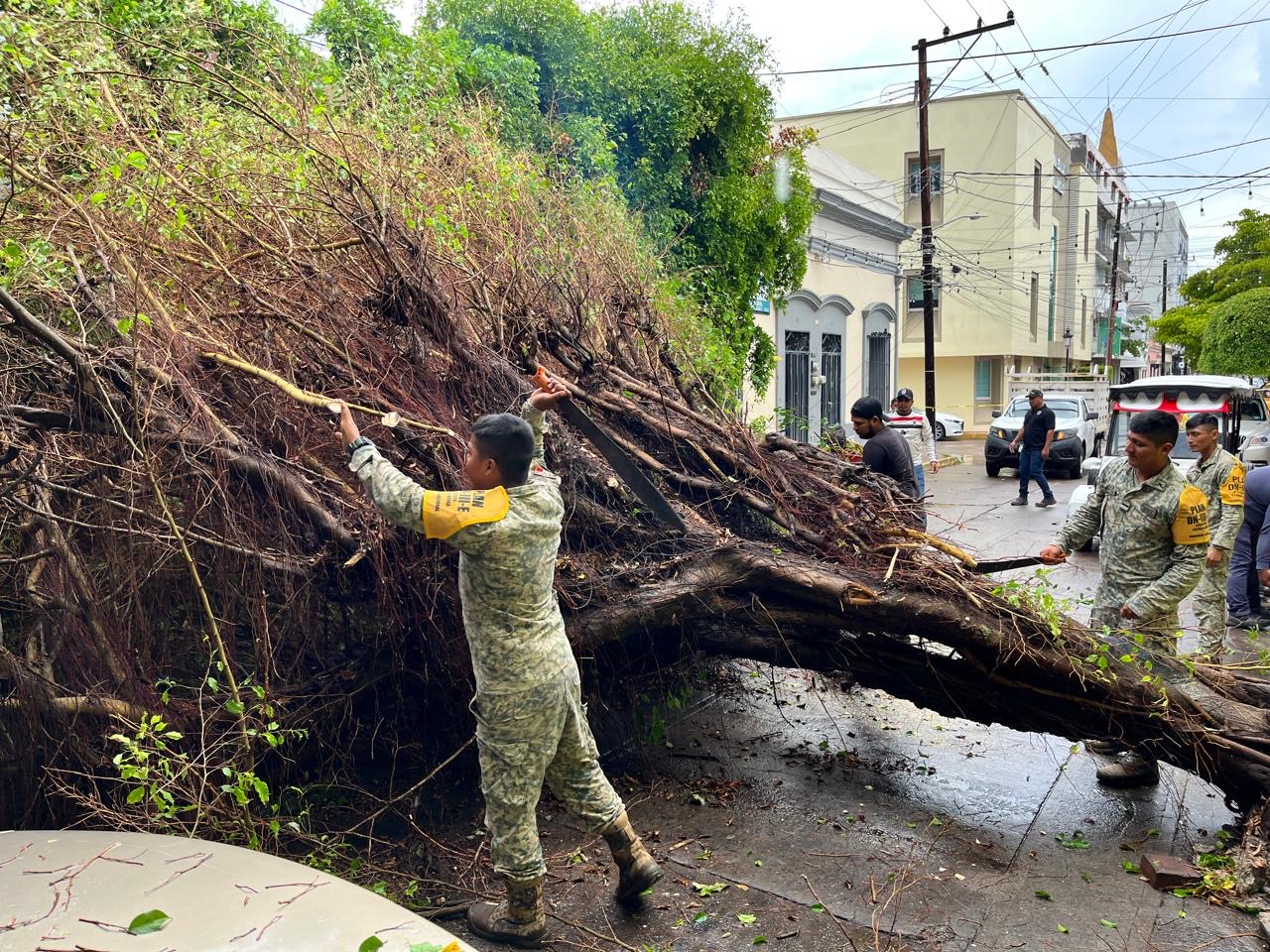 DEFENSA, continúa auxiliando a la población tras las afectaciones ocurridas por las lluvias en el Municipio de Mazatlán, Sinaloa