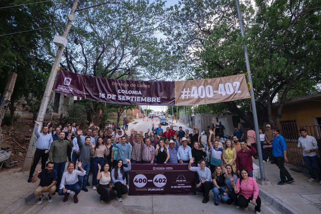 Tras más de 40 años de espera, familias de la 16 de Septiembre estrenan calles pavimentadas
