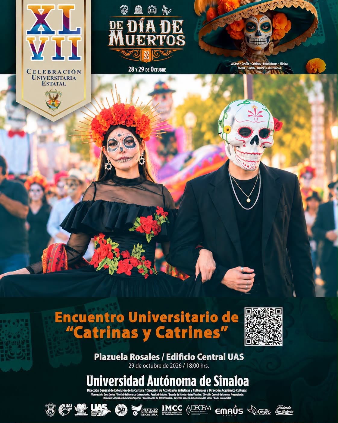 ¡Del cempasúchil a las catrinas! La UAS convoca a las familias sinaloenses a celebrar el Día de Muertos con desfiles, callejoneadas y muestras monumentales